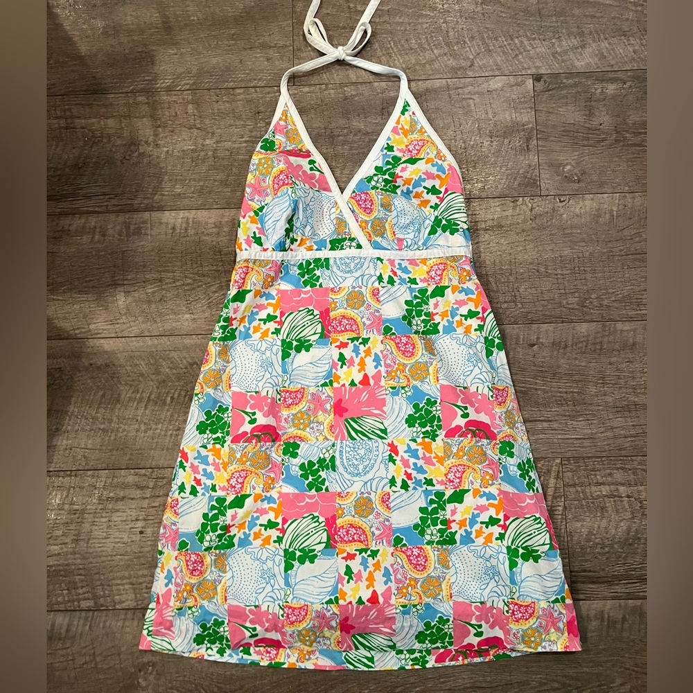 Vintage Lilly Pulitzer Halter Patchwork Dress